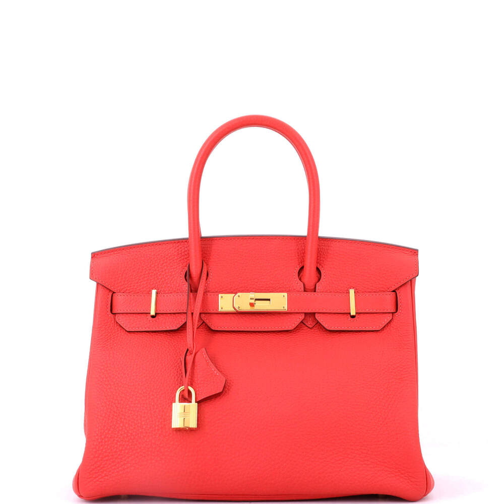 Hermes Birkin 30 Red Togo with Gold Hardware